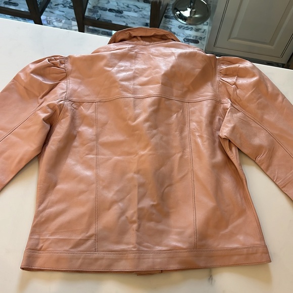 JKT NYC ARIEL BURNISHED LEATHER JACKET PETAL - Picture 7 of 7